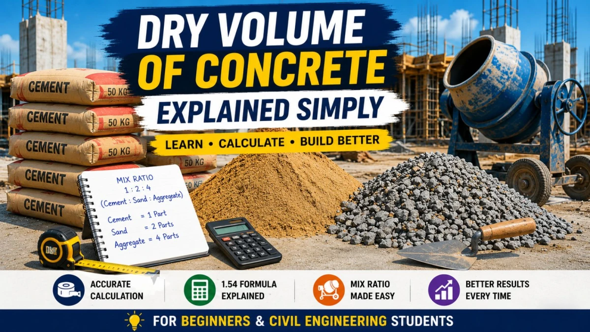 Dry Volume of Concrete Simple Explanation and Calculation Formula for Beginners
