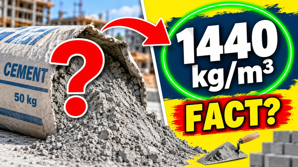 Density of Cement The Exact 1440 kgm³ Value and How to Use It
