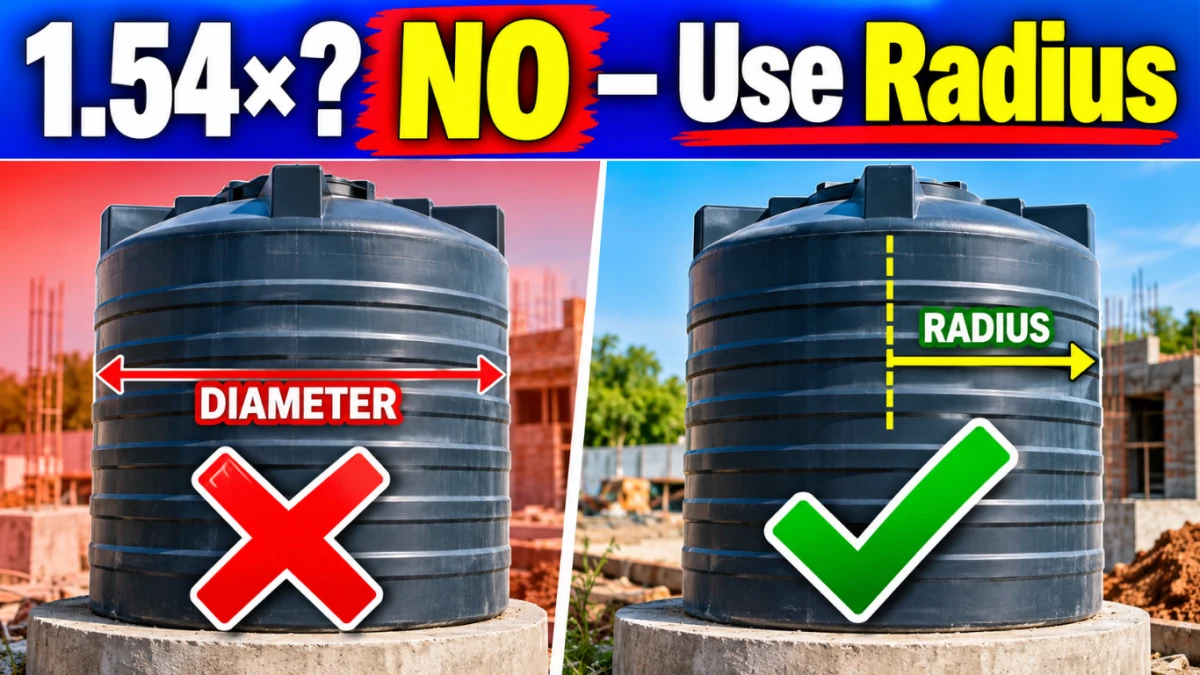 Round Water Tank Capacity Calculation Formula