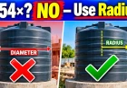 Round Water Tank Capacity Calculation Formula