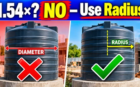 Round Water Tank Capacity Calculation Formula