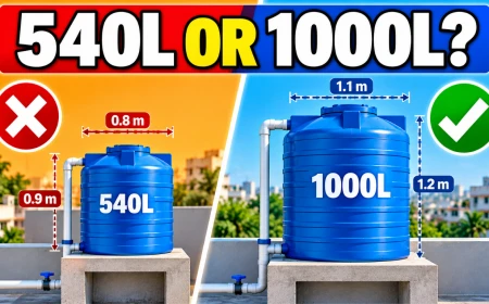 Water Tank Capacity Calculator Formula to Calculate Capacity in Litres (135 LPCD Method)