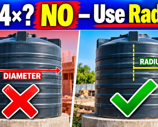 Round Water Tank Capacity Calculation Formula