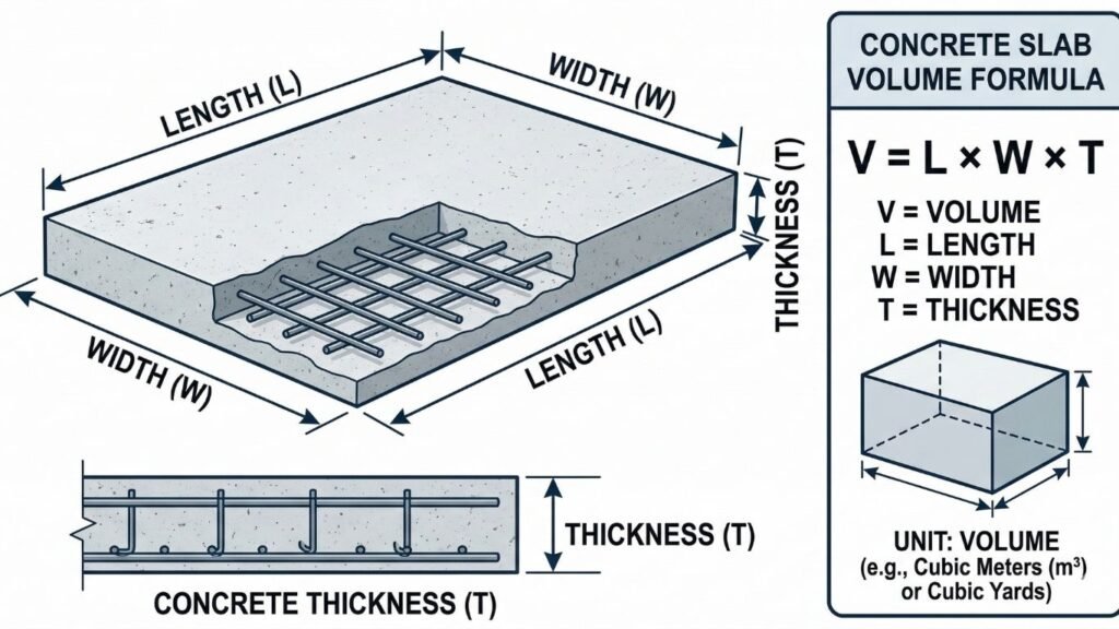 Concrete Slab Volume Diagram Wet Volume Concrete Slab Volume Diagram