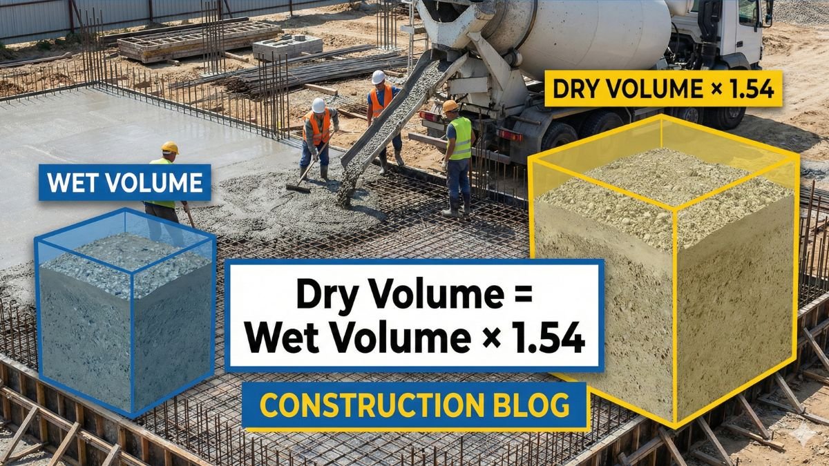 Dry To Wet Volume Of Concrete Formula Explained