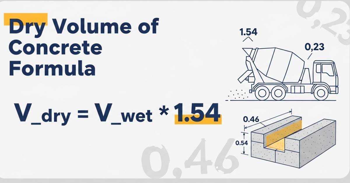 Dry Volume Of Concrete Formula