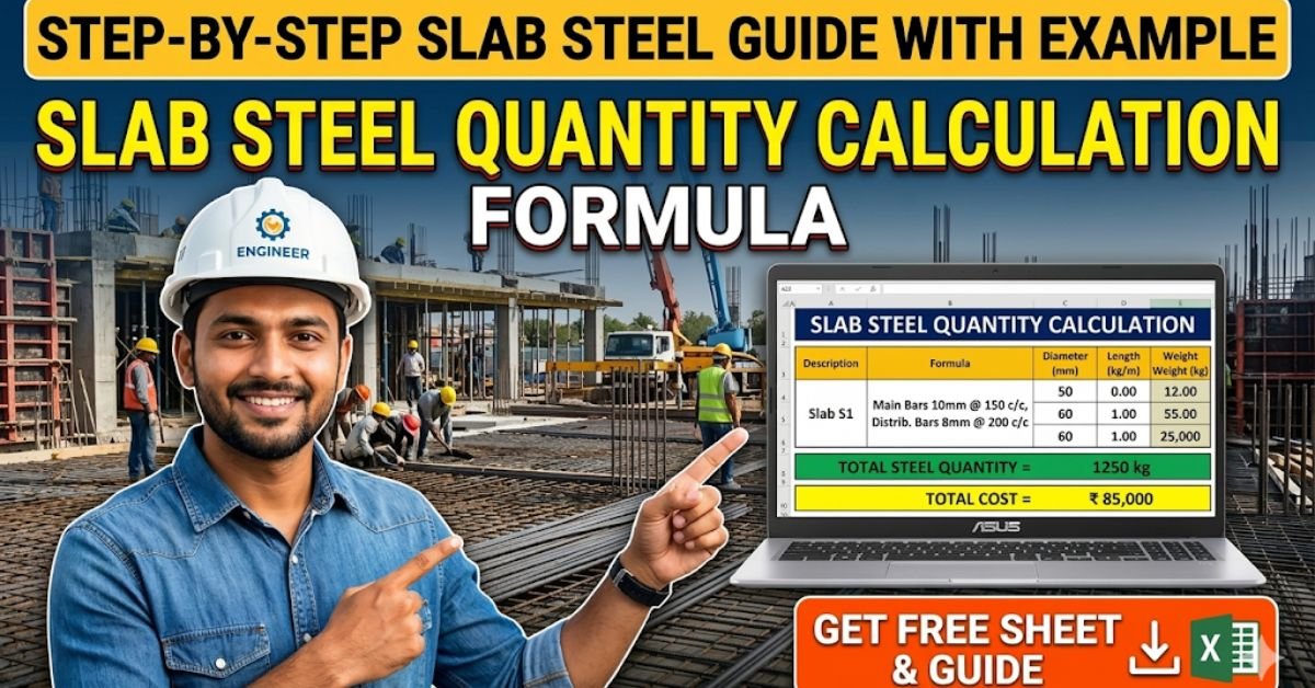 Slab Steel Quantity Calculation Formula