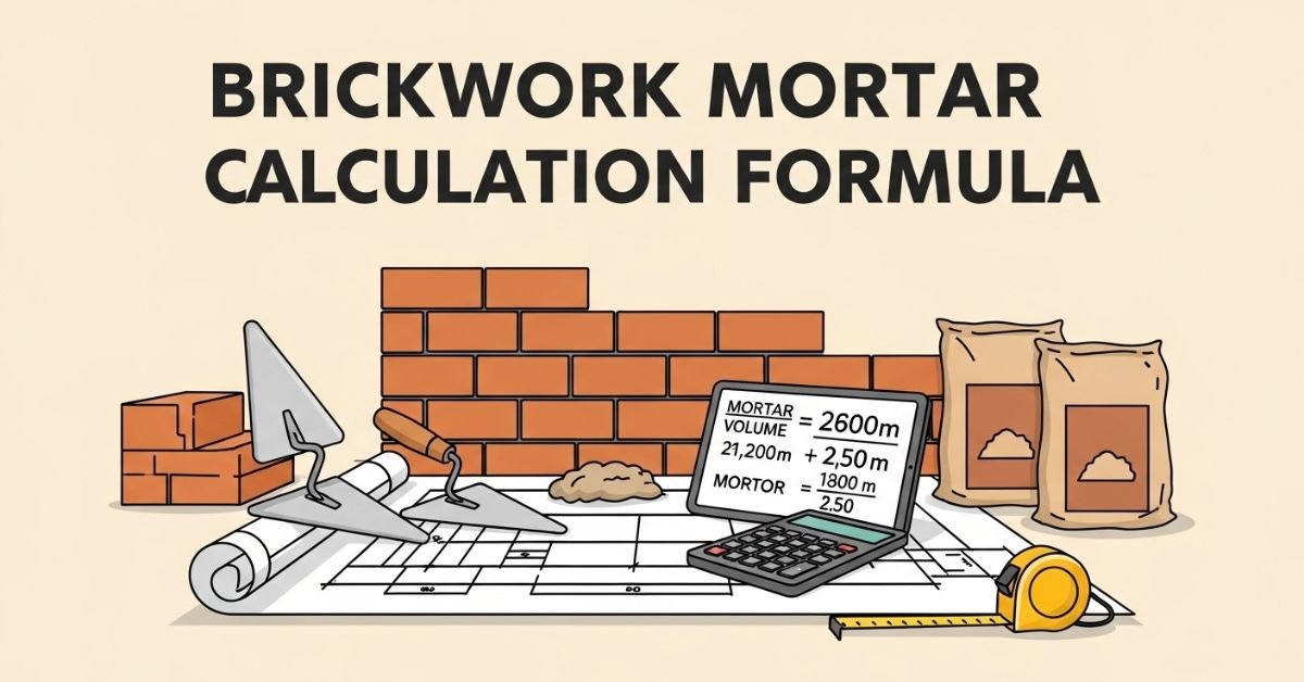 Brickwork Mortar Calculation Formula