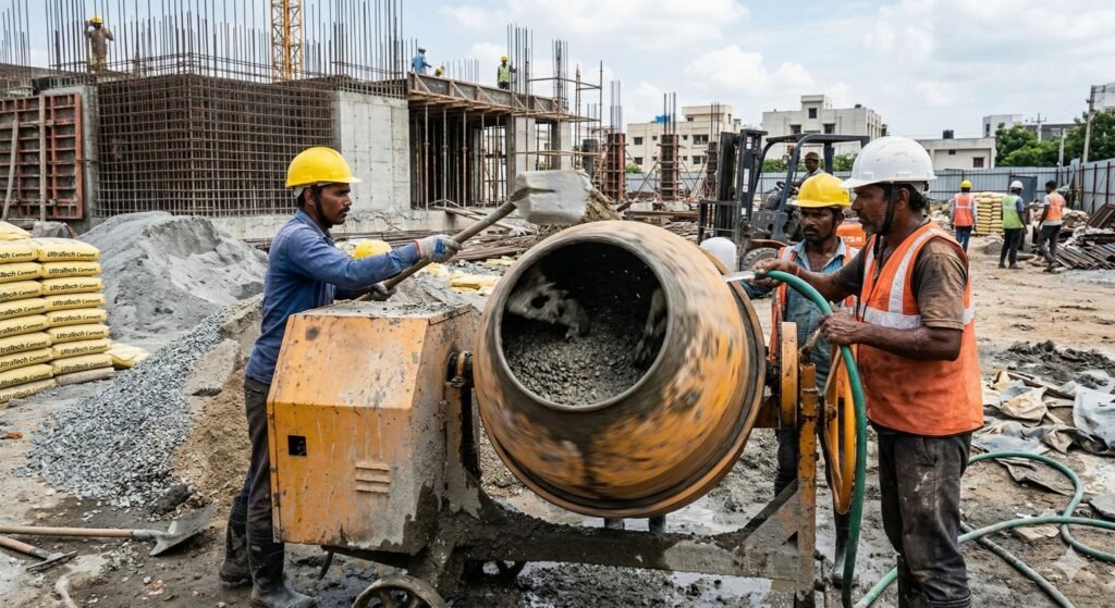 Wet Concrete Mixing Process Wet Volume Wet Concrete Mixing Process