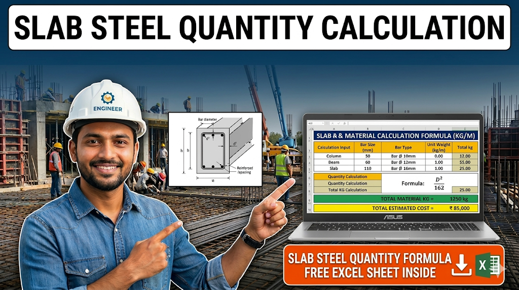 image 3 Slab Steel Quantity Calculation Formula,Step-by-Step Calculation Method,Steel Calculation for Slab in Feet,Steel Quantity Calculation Excel Sheet,How to Calculate Steel Quantity in kg