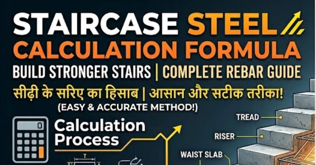 Staircase Steel Calculation Formula Step By Step Reinforcement Guide With Example 1 Staircase Steel Calculation Formula