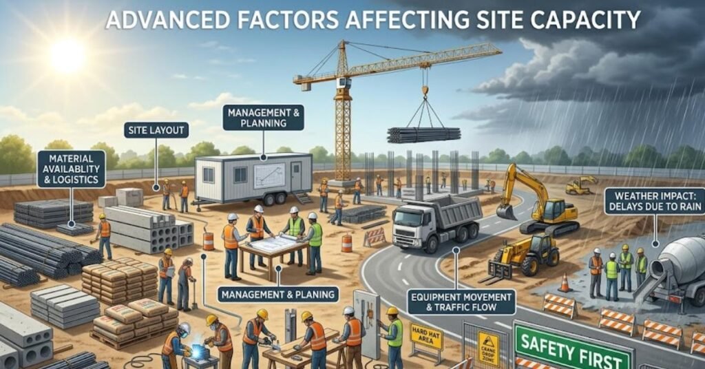 Construction Site Planning Formula Capacity Calculation & Work Efficiency Guide 1 Advanced Factors Affecting Site Capacity