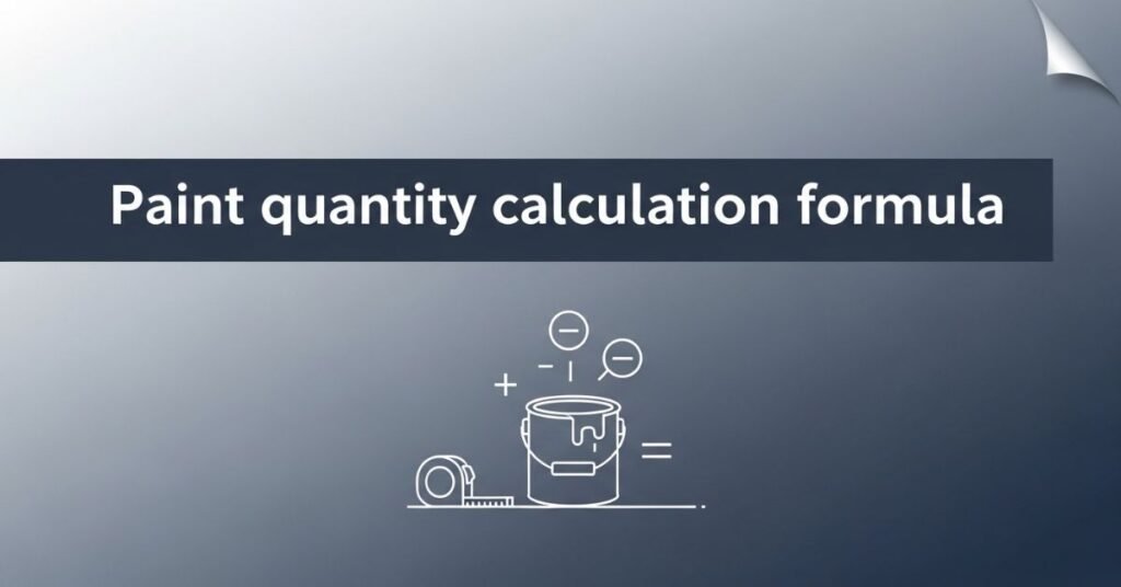Paint Quantity Calculation Formula Wall Paint Estimation Guide With Example