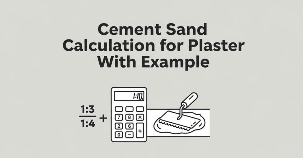 Cement Sand Calculation For Plaster With Example Wall Plaster Quantity Formula Guide