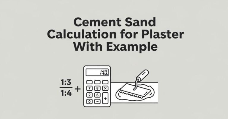 Cement Sand Calculation For Plaster With Example Wall Plaster Quantity Formula Guide